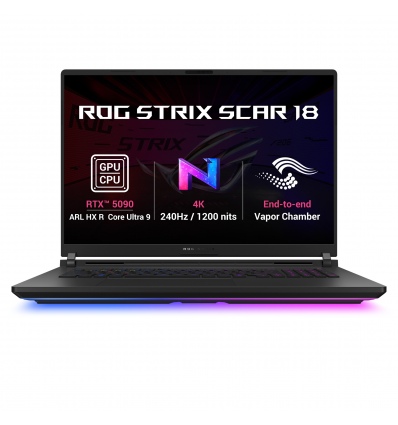 ASUS ROG Strix SCAR 18/G835LXG-TQ468WZ/U9-290HXPLUS/18"/4K/64GB/1TB/RTX 5090/W11H/Black/2R