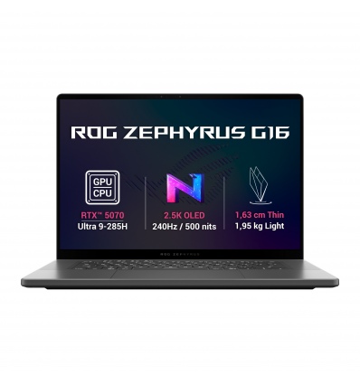 ASUS ROG Zephyrus G16/GU605CP-NEBULA003Z/U9-285H/16"/2560x1600/32GB/1TB/RTX 5070/bez OS/Gray/2R