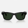 Meta Ray-Ban Gen2 Wayfarer, Shiny Black, Green transitions (Large)