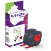 WECARE ARMOR páska 2ks kompatibilní s DYMO S0721630,Black/Red,12MM*4M