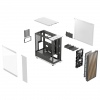 Fractal Design North Chalk White TG Clear/Midi Tower/Transpar./Bílá