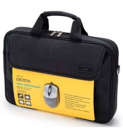 DICOTA Notebook bag Value Toploading 14-16 inch (mouse kit)