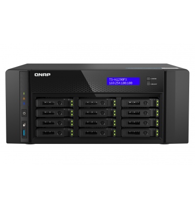 QNAP QAI-h1290FX-7302P-128G (AMD EPYC, 128GB ECC RAM, 12x 2,5" U.2, 2x M.2 NVMe, 2x 2,5Gb, 2x 25Gb)