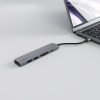 Epico 6v1 hliníkový USB-C 8K hub - šedá