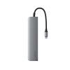 Epico 6v1 hliníkový USB-C 8K hub - šedá