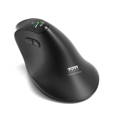 PORT CONNECT ERGO AUDITOR/Vertikální/Optická/Pro praváky/4 800 DPI/USB+BT/Černá