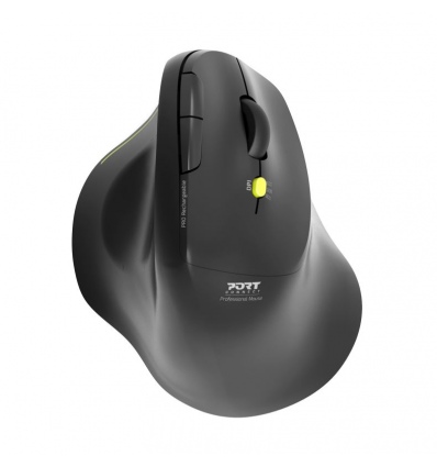 PORT CONNECT ERGO SOFT COLLECTION/Vertikální/Optická/Pro praváky/1 600 DPI/USB+BT/Černá