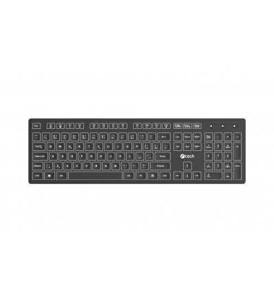 Klávesnice C-TECH KB-201-BL, nízkoprofilová,