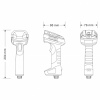 Virtuos HW-857 CCD 2D průmyslová, čtečka, bezdrátová, USB, tmavě šedá