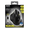 PORT CONNECT ERGO SOFT COLLECTION/Vertikální/Optická/Pro praváky/1 600 DPI/USB+BT/Černá