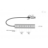 i-tec USB-C/USB-A Metal HUB 6 port (3x USB-C, 3x USB-A), LAN, Power Delivery 85W