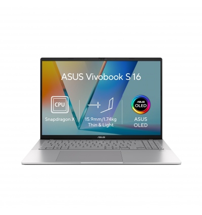 ASUS Vivobook S16/S3607QA-OLED111WZ/SD-X1-26-100/16"/WUXGA/32GB/512GB/Adreno/W11H/Silver/2R
