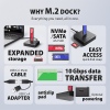 AXAGON ADSA-M2C11, USB-C 10Gbps dokovací stanice pro 1× M.2 NVMe/SATA SSD