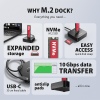 AXAGON ADSA-M2C11L, USB-C 10Gbps dokovací stanice pro 1× M.2 NVMe SSD