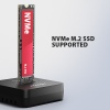 AXAGON ADSA-M2C11L, USB-C 10Gbps dokovací stanice pro 1× M.2 NVMe SSD