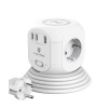 Síťový adaptér Viking AC Cube W33 /3xAC/1xUSB-A/2xUSB-C/Nabíjení Wireless/Tlačítko On/Off