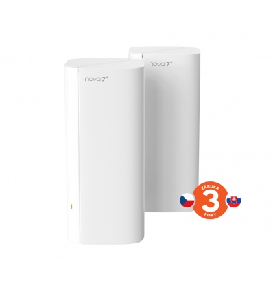 Tenda Nova ME3 Pro (2-pack) WiFi7 BE3600 Mesh Gigabit system, 6x GLAN/GWAN, WPA3, VPN, CZ app