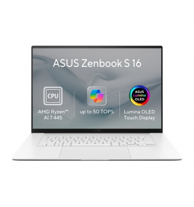 ASUS Zenbook S16 OLED/UM5606GA-OLED532W/AI7-445/16"/2880x1800/T/16GB/1TB/AMD int/W11H/White/2R