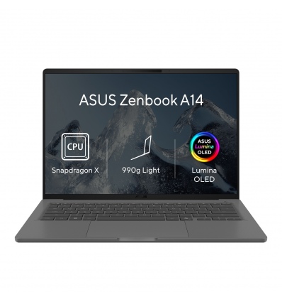 ASUS Zenbook A14/UX3407QA-QD612W/SD-X1-26-100/14"/WUXGA/32GB/512GB/Adreno/W11H/Gray/2R