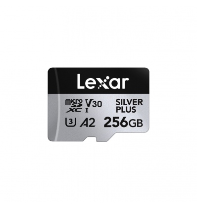 Lexar 256GB H-P Silver Plus microSDHC s adp C10 A2