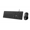 Klávesnice C-TECH KBM-108, drátový combo set s myší, multimediální, USB, CZ/SK