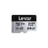 Lexar 64GB H-P Silver Plus microSDHC s adp C10 A2