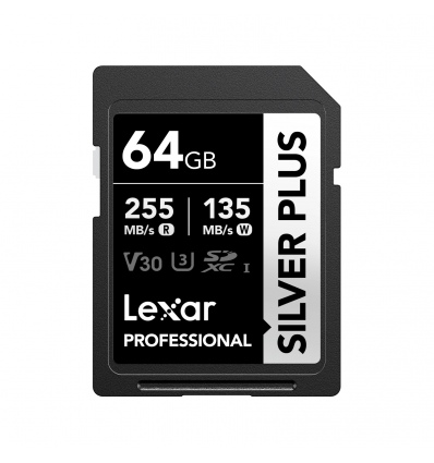 Lexar 64GB Pro SILVER PLUS SDXC C10 V30 U3