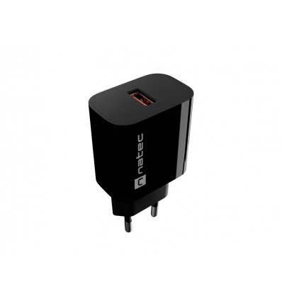 Universální nabíječka Natec RIBERA 18W, 1X USB-A,černá