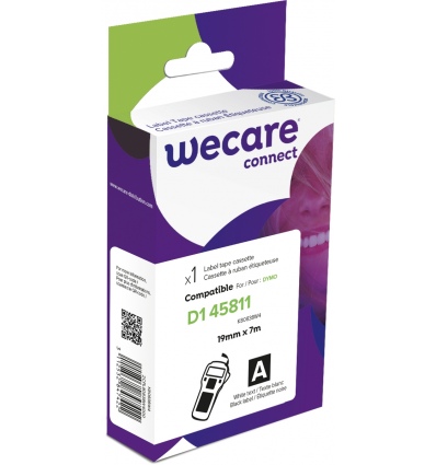 WECARE ARMOR páska kompatibilní s DYMO S0720910,White/Black,19MM*7M