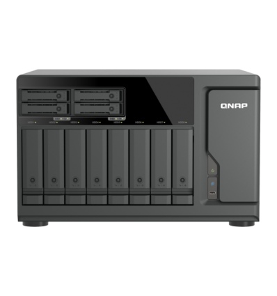 QNAP TVS-h1277AX-R5-16G (AMD Ryzen 5, 16GB DDR5 RAM, 8x 3,5"+ 4x 2,5", 3x PCIe, 2x 2,5GbE, 2x 10GbE)