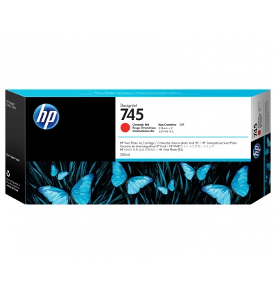 HP 745 inkoustová náplň chrom. červená, F9K06A