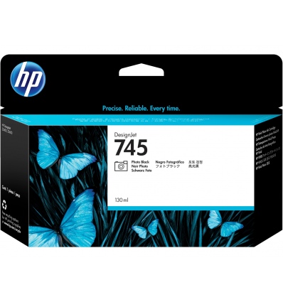 HP 745 inkoustová náplň foto. černá, F9J98A