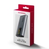 AXAGON EEM2-SD2, USB-C 10Gbps externí box s displejem pro M.2 NVMe/SATA SSD, bezšroubkový, stříbrný