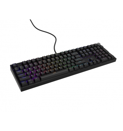 Herní mechanická klávesnice Genesis THOR 404/RGB/Outemu Peach Silent/Drátové USB-A/US layout/Černá