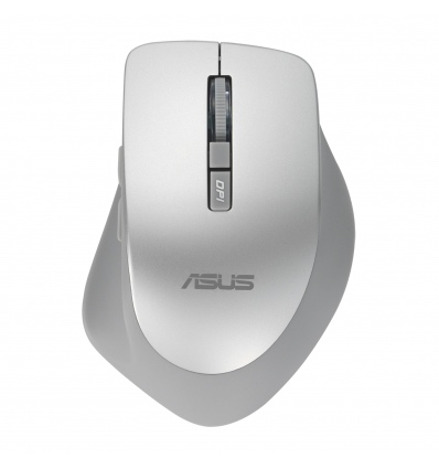 ASUS WT425/Ergonomická/Optická/Pro praváky/1 600 DPI/Bezdrátové USB/Stříbrná