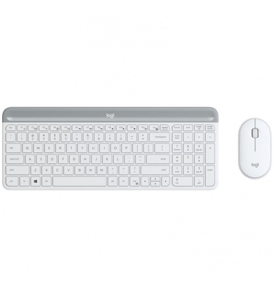 PROMO set Logitech slim Wireless MK470 - white, US