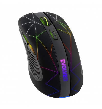 EVOLVEO WM430/Herní/Optická/1 600 DPI/Bezdrátová USB/Černá