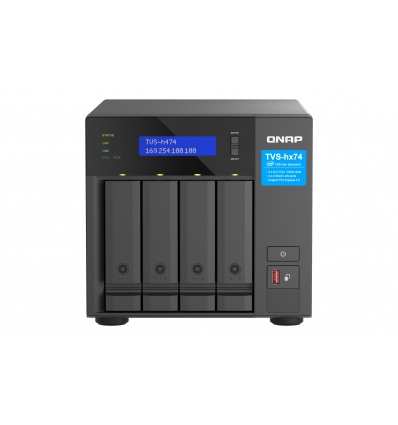QNAP TVS-h474-i3-8G (4core 4,3GHz, ZFS, 16GB RAM, 4x SATA, 2x M.2 NVMe, 2x PCIe, 2x 2,5GbE, HDMI)