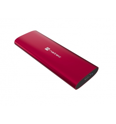 Externí box pro SSD Natec RHINO M.2 NVME LITE USB-C 3.2 GEN 2, hliníkové tělo, RUBY RED
