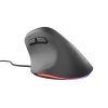 Vertikální myš Natec CRAKE 2 PRO/Vertikální/Optická/Pro praváky/12 400 DPI/Drátové USB-A/Černá