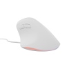 Vertikální myš Natec CRAKE 2 PRO/Vertikální/Optická/Pro praváky/12 400 DPI/Drátové USB-A/Bílá