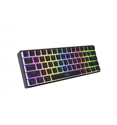 Genesis herní klávesnice THOR 660 G2/Gateron Red/USB+BT/US layout/Černá