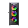 GEMBIRD Fornax 900/Midi Tower/Transpar./Černá