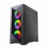 GEMBIRD Fornax 900/Midi Tower/Transpar./Černá