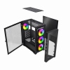 GEMBIRD Fornax 900/Midi Tower/Transpar./Černá