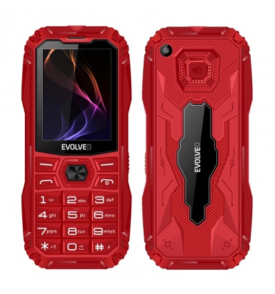 EVOLVEO MaxPhone A1, tlačítkový Dual SIM telefon, červený