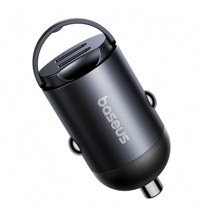 Baseus Tiny Star Mini Nabíječka do Auta USB-C/USB-C 30W Cosmic Black