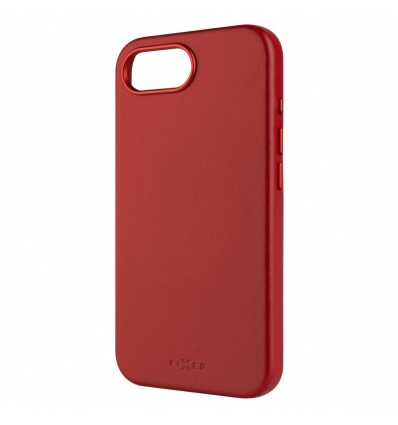 FIXED MagLeather kožený kryt iPhone 16e, červený