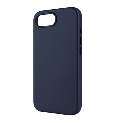 FIXED MagLeather kožený kryt iPhone 16e, modrý