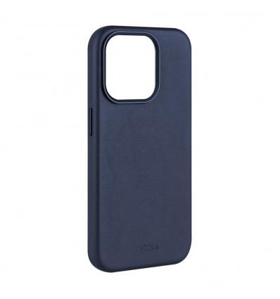 FIXED MagLeather kožený kryt iPhone 15PM modrý